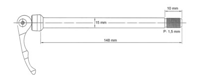 Steckachsen-Schnellspanner VR 15 x 148 mm